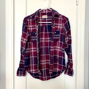 Light Flannel red and blue shirt